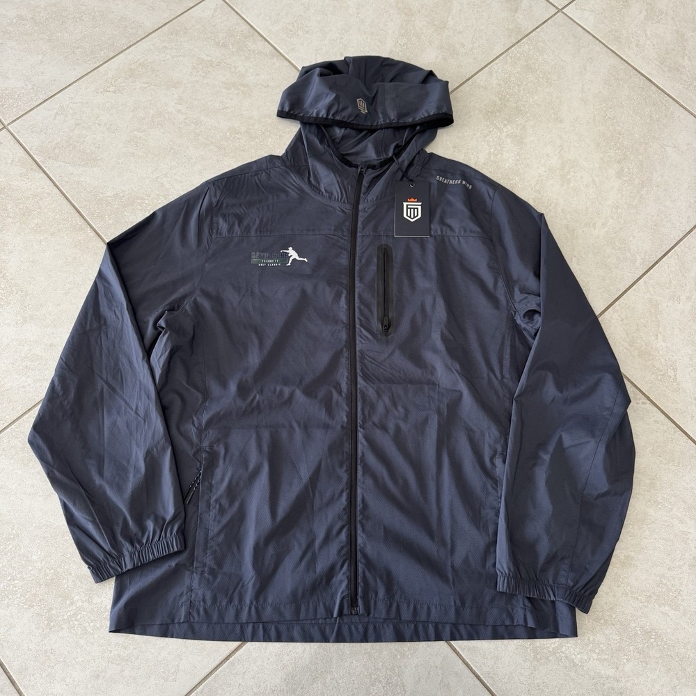 Greatness Wins Windbreaker Jacket Mens XL Blue‎ Lightweight Derek Jeter NWT